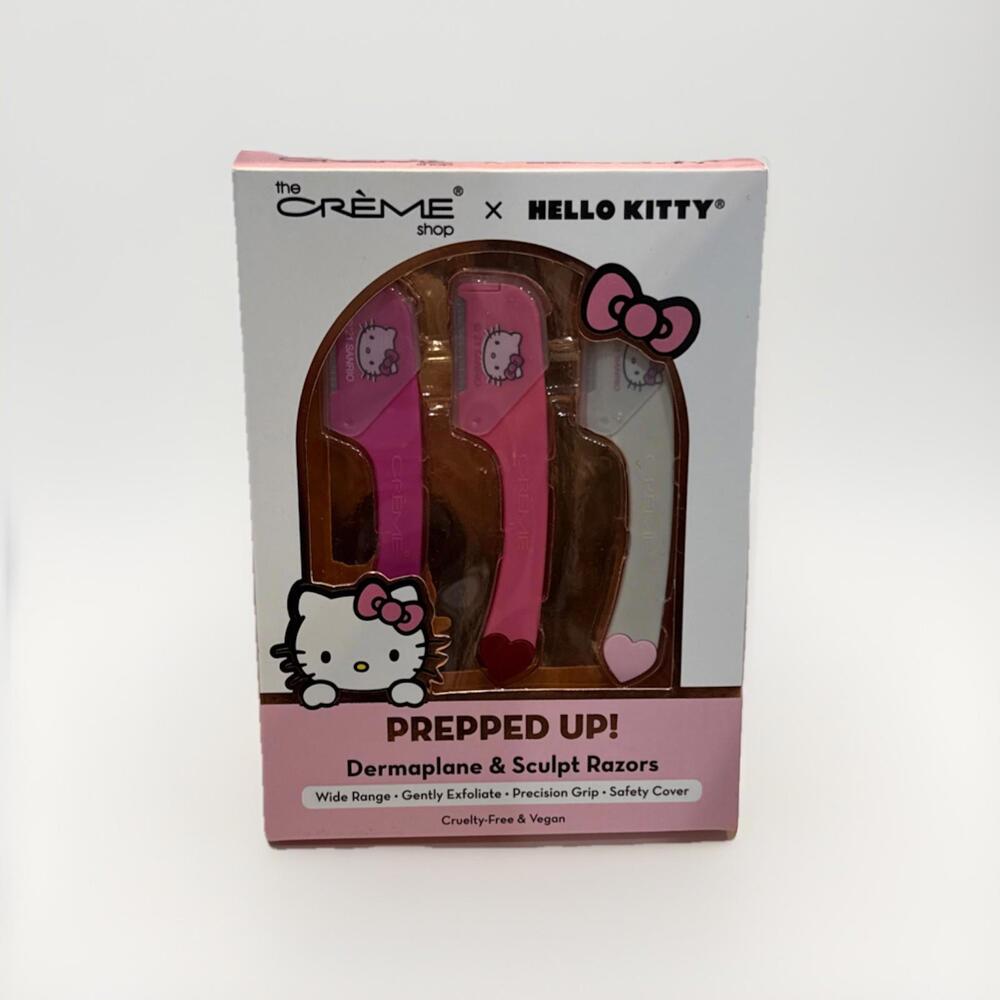 NEW HELLO KITTY CREME SHOP x FACE PREPPED UP DERMAPLANE & SCULPT RAZORS